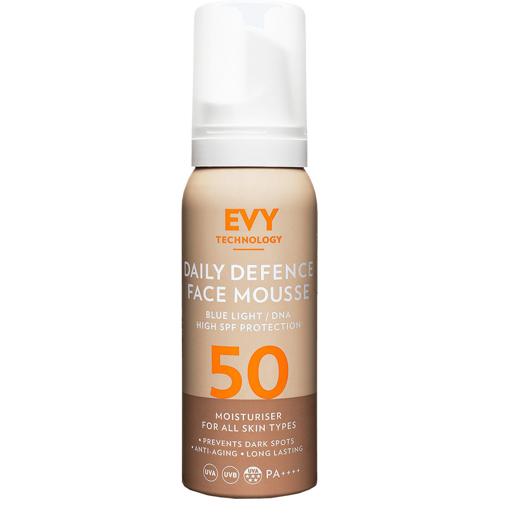 EVY TECHNOLOGY Daily defence face mousse SPF50+ X 75ml