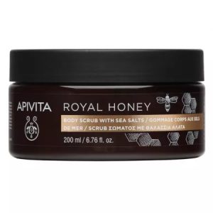 Exfoliant pentru corp cu sare de mare si uleiuri esentiale Royal Honey, 200ml, Apivita