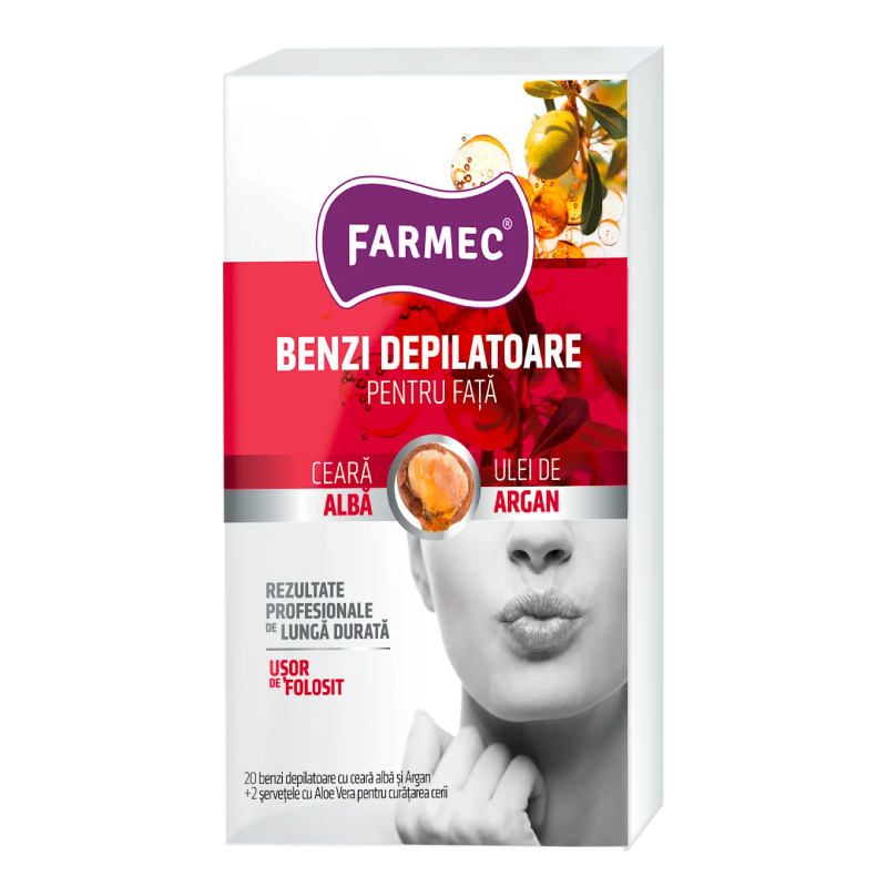 farmec benzi depilatoare pentru fata argan.png