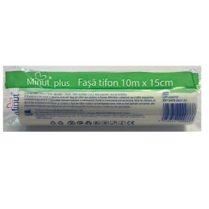 Fasa din tifon 15cm x 10m, 1 bucata, Minut