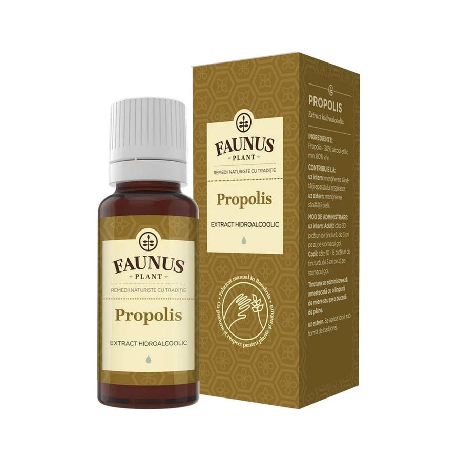 Faunus Tinctura de Propolis, 20 ml – pentru imunitate si afectiuni respiratorii
