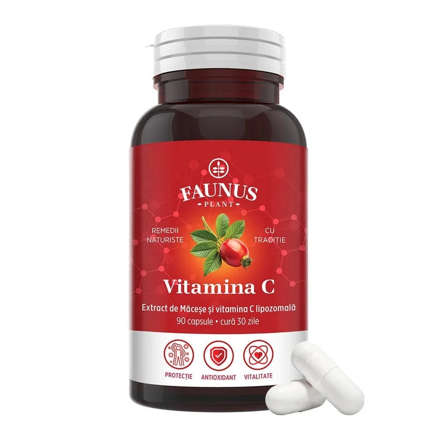 Faunus Vitamina C Lipozomala Cu Macese, 90cps
