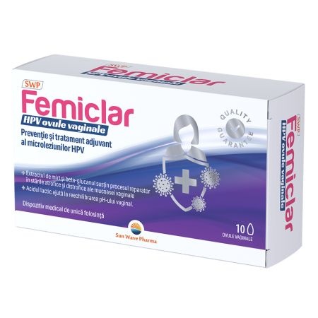 Femiclar HPV, 10 ovule, Sun Wave Pharma