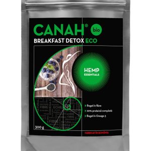Fibre Breakfast Detox Eco cu seminte de canepa, 300g, Canah