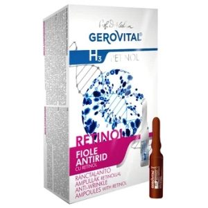 Fiole antirid cu retinol Gerovital H3 Retinol, 10 fiole, Farmec
