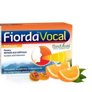 Fiorda Vocal cu aroma de portocale, 30 comprimate, Plant Extrakt