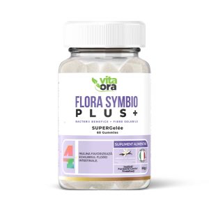 Flora Symbio Plus cu aroma de vanilie, 60 jeleuri, Vita Ora