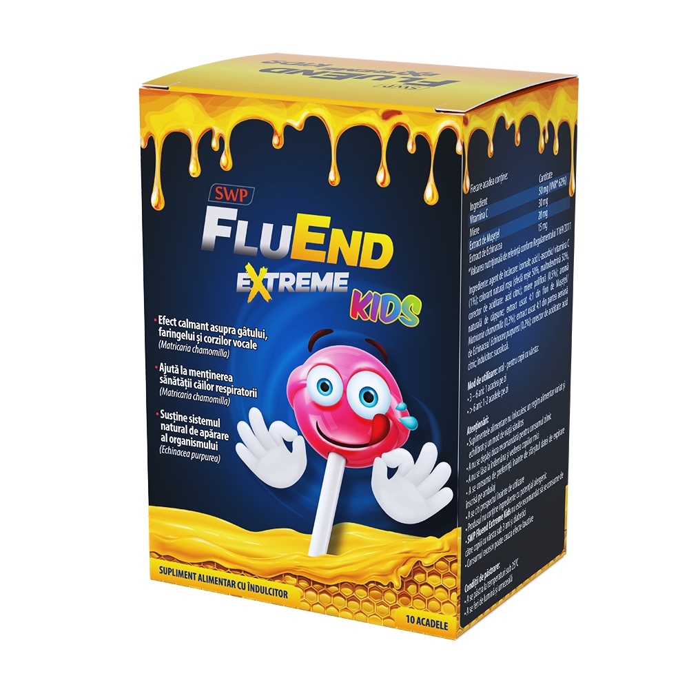 Fluend Extreme Kids, 10 acadele, Sun Wave Pharma
