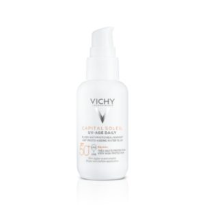 Fluid colorat UV-AGE Daily cu actiune impotriva foto-imbatranirii tenului Capital Soleil SPF50+, 40ml, Vichy
