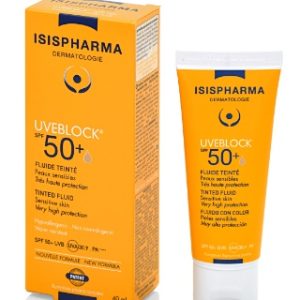 Fluid nuantator cu protectie solara Uveblock SPF50+ Tinted Fluid, 40ml, Isis Pharma