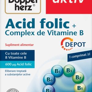 Acid folic + Complex de Vitamine B, 30 comprimate, Doppelherz