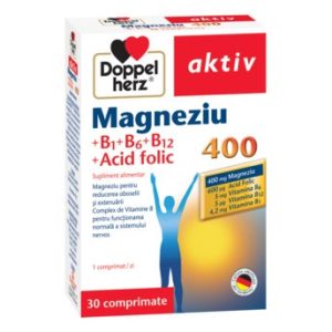 Magneziu 400 + B1 + B6 + B12 + Acid Folic, 30 comprimate, Doppelherz