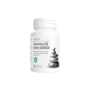 Vitamina D3 Forte 5000 UI, 30 comprimate, Alevia