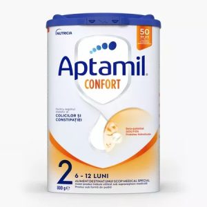 Lapte praf Aptamil Confort 2, 6-12 luni, 800g, Nutricia
