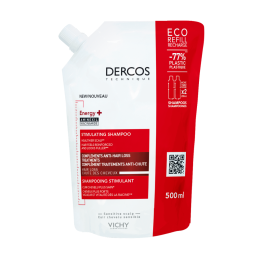 Rezervă eco șampon cu acțiune energizantă Dercos Energy+, 400 ml, Vichy