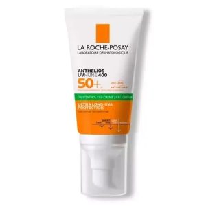 Gel-crema cu protectie solara SPF 50+ pentru fata Anthelios UVmune 400 Oil Control, 50ml, La Roche-Posay
