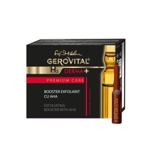 Booster exfoliant cu AHA H3 Derma+ Premium Care, 4 fiole, Gerovital 476