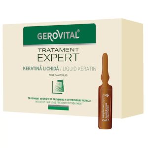 Keratina lichida Gerovital Tratament Expert, 10 fiole, Farmec