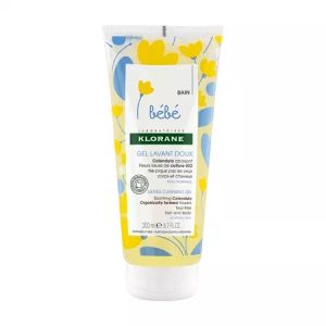 Gel spumant pentru par si corp, 200ml, Klorane Bebe