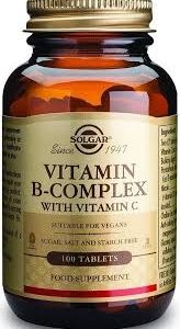 Vitamina B Complex, 100 comprimate, Solgar + vitamina C