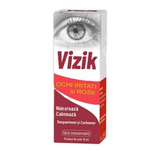 Picaturi pentru ochi iritati si rosii Vizik, 10 ml, Zdrovit