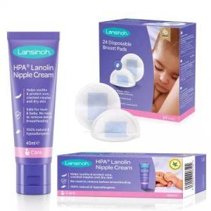 Pachet promo crema Lanolin HPA, 40ml + tampoane pentru sani, 24 bucati, Lansinoh