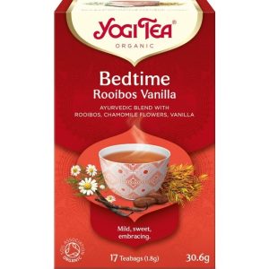 Ceai bio Bedtime cu rooibos, musetel si vanilie, 17 plicuri, Yogi Tea