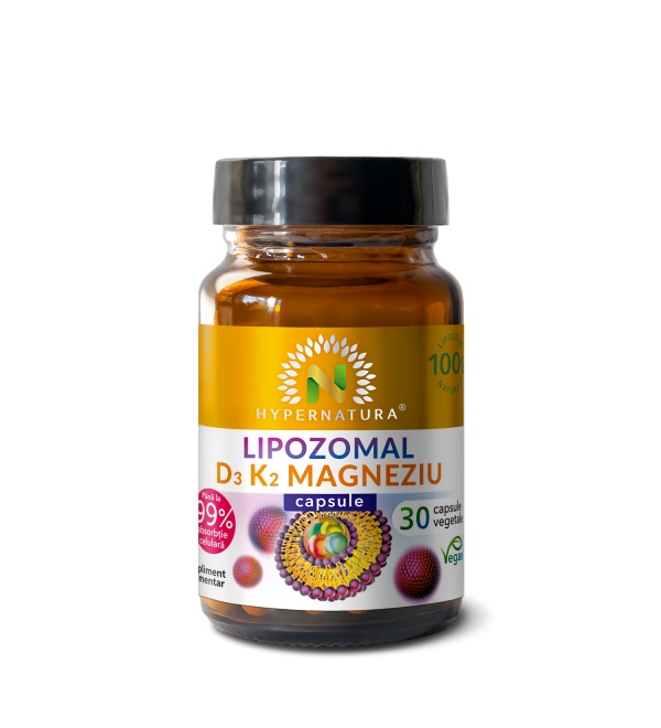 Lipozomal Vitamina D3+Vitamina K2 + Magneziu, 30 capsule, Hypernatura