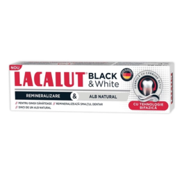 Pasta de dinti Black & White, 75 ml, Lacalut