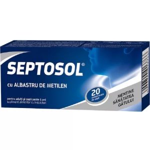 Septosol cu albastru de metilen, 20 comprimate de supt, Biofarm