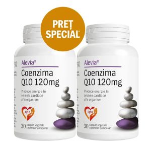 Coenzima Q10 120mg, 30 + 30 capsule vegetale, Alevia