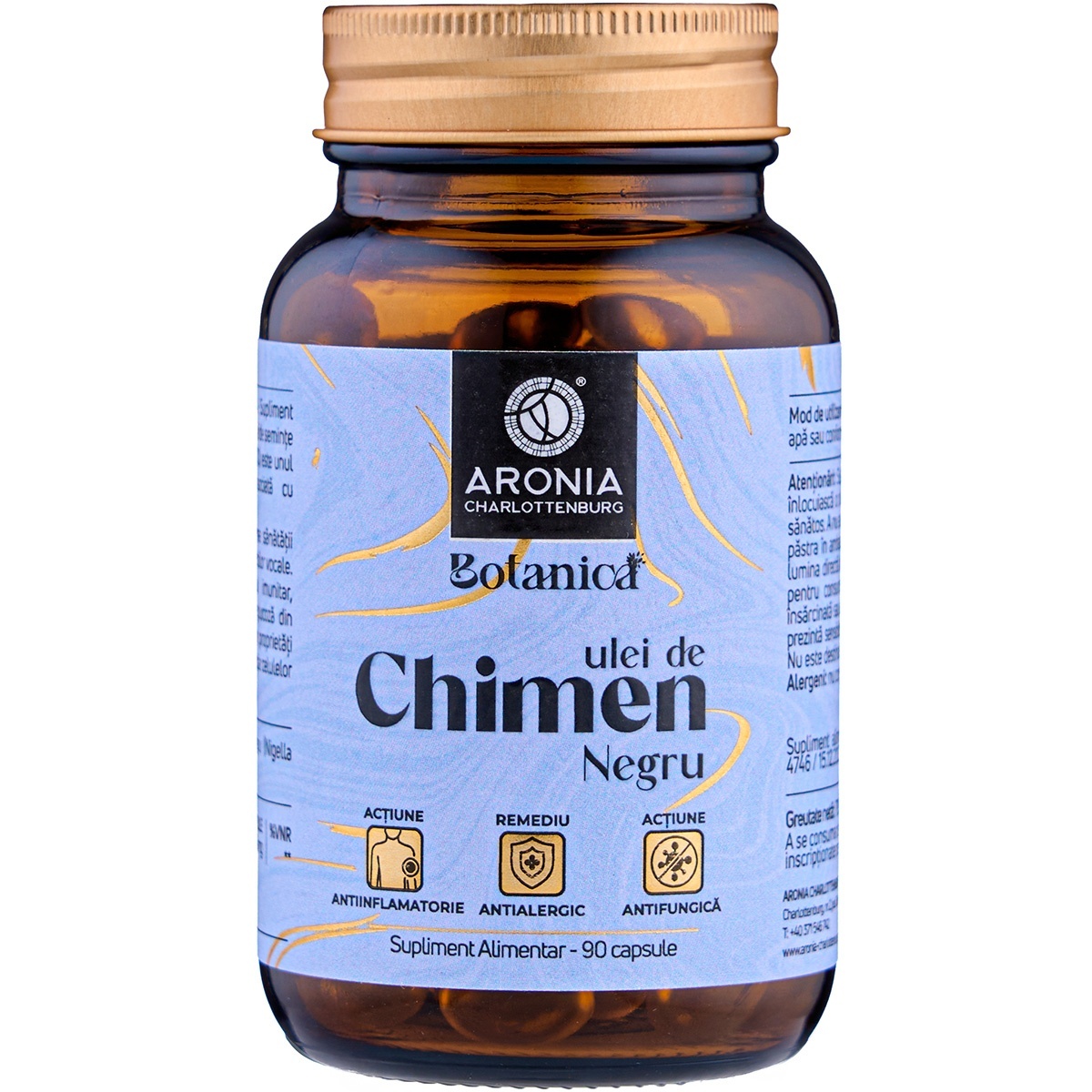 Ulei de chimen negru, 90 capsule gel, Aronia Charlottenburg