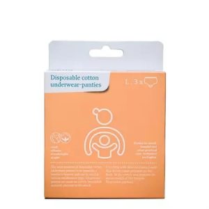 Chiloti de unica folosinta din bumbac, L, 3 bucati, Apfia Care