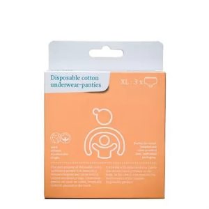 Chiloti din bumbac de unica folosinta, XL, 3 bucati, Apfia Care