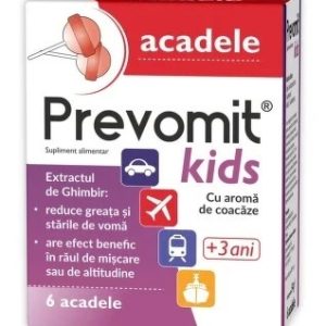Prevomit kids cu aroma de coacaze, 6 acadele, Zdrovit