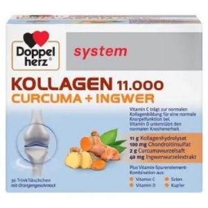 System Kollagen 11000 cu curcuma si ghimbir, 30 fiole, Doppelherz