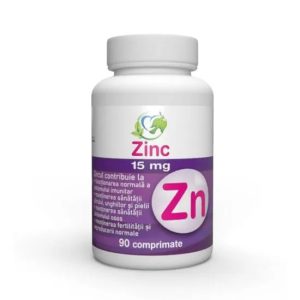 Zinc 15mg, 90 comprimate, Justin Pharma