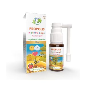 Spray de gat cu propolis pentru copii, 20ml, Justin Pharma