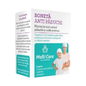 Boneta antipaduchi, 2 bucati + pieptan, Multi Care