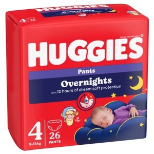 Scutece de noapte Pants Soft Overnights nr. 4, 9-14kg, 26 bucati, Huggies