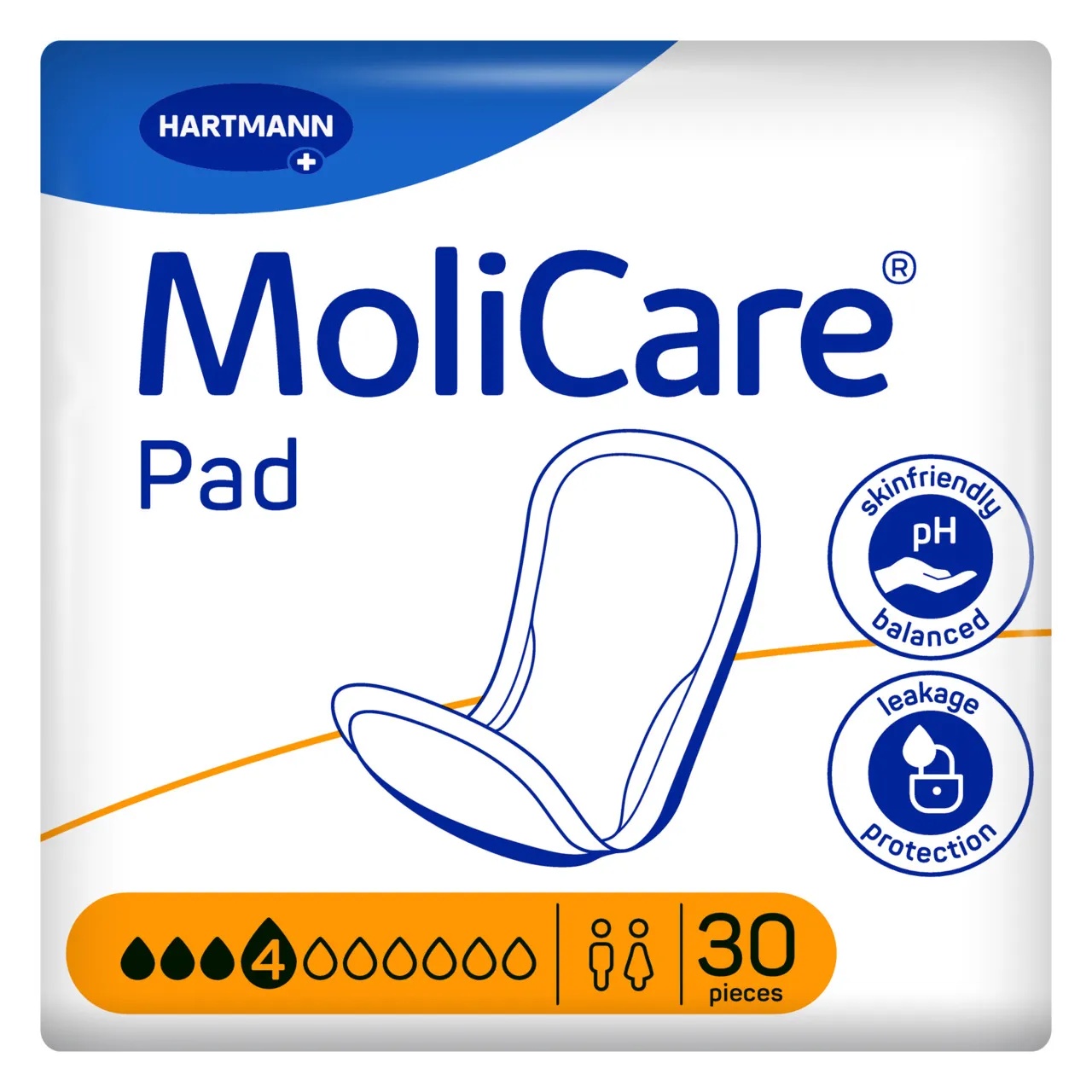Tampoane pentru incontinenta MoliCare Pad, 4 picaturi, 30 bucati, Hartmann