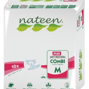 Scutece biodegradabile pentru adulti Combi Plus M, 10 bucati, Nateen