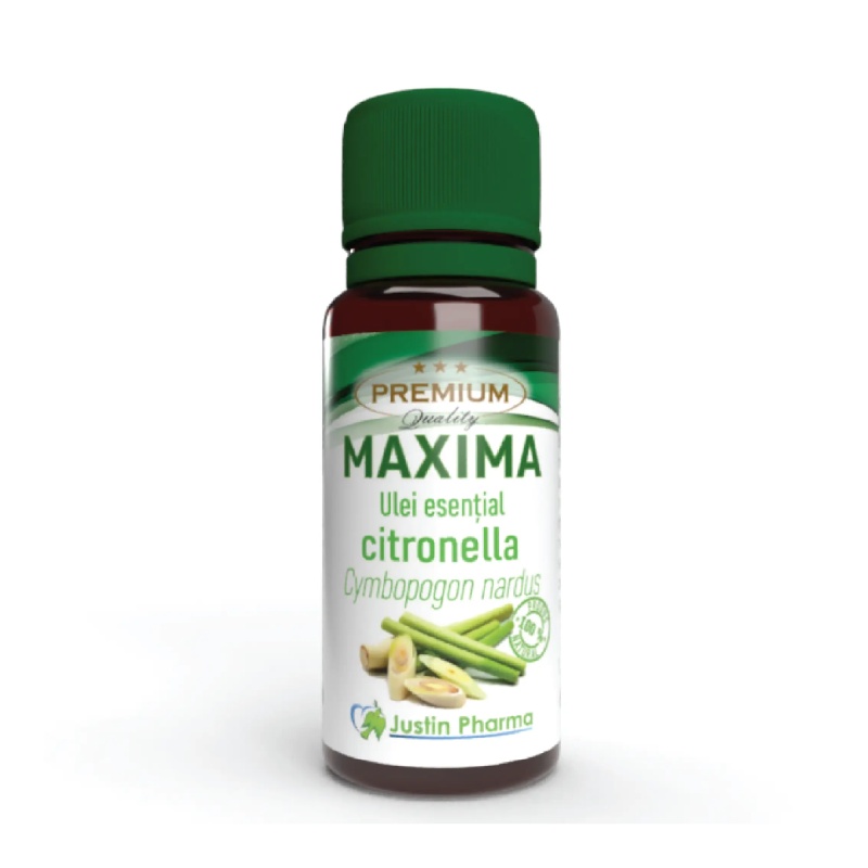 Ulei esential Maxima de Citronella, 10ml, Justin Pharma