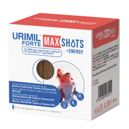 Urimil Forte Max Shots + Energy, 20 fiole, Naturpharma