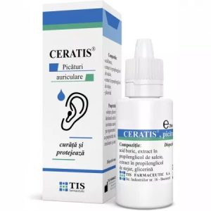 Ceratis picaturi auriculare, 20ml, Tis Farmaceutic