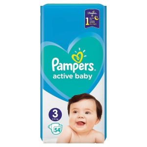 Scutece Activ Baby, 6-10kg, 54 bucati, Pampers