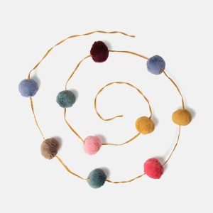 Ghirlanda cu pompoane si saculet, 300cm, Picca Loulou