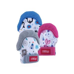 Manusa din silicon pentru dentitie 3l+ Happy Hands, 6804, NUBY