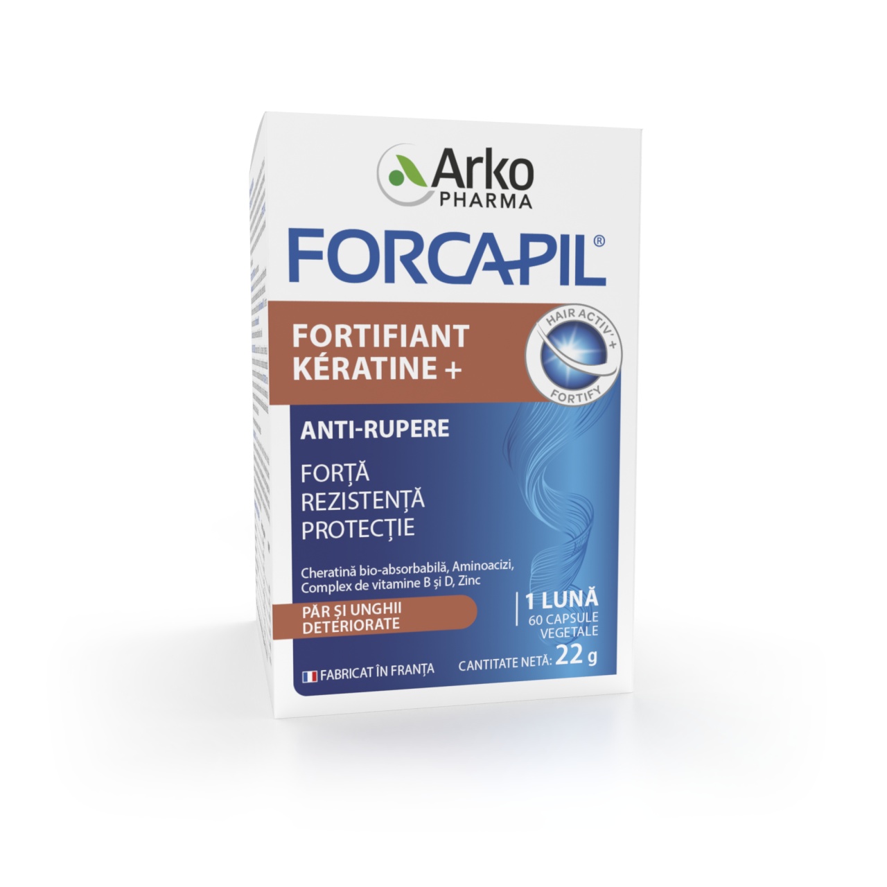 Forcapil Fortifiant Keratine +, 60 capsule vegetale, Arkopharma