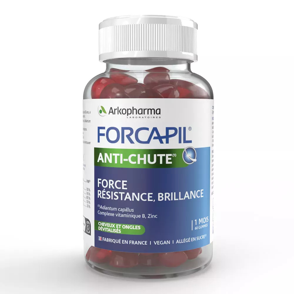 Forcapil jeleuri impotriva caderii parului, 60 bucati, Arkopharma